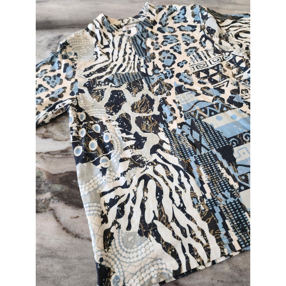 BLDG4‎ Designer Mens Size Medium Abstract All Over Print Tee Shirt - Picture 3 of 9